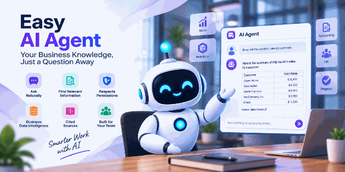 Easy AI Agent | AI Chatbot & RAG Assistant for Odoo Data with OpenAI, Claude & Ollama banner