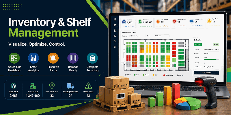 Easy Inventory & Shelf Management | Warehouse Heat-Map Dashboard banner