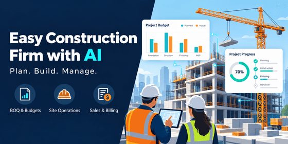 Easy Construction Firm with AI banner