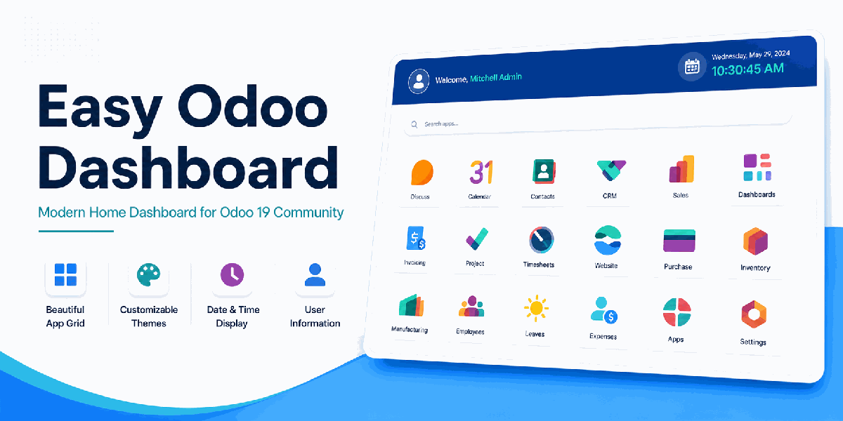 Easy Odoo Dashboard banner