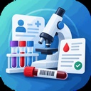 Easy Diagnostic Center with AI | Pathology Lab, Laboratory Management, LIMS, Lab Test, Sample, Result, AI Assistant, Report & Dashboard icon