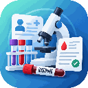 Easy Diagnostic Center with AI | Pathology Lab, Laboratory Management, LIMS, Lab Test, Sample, Result, AI Assistant, Report & Dashboard icon